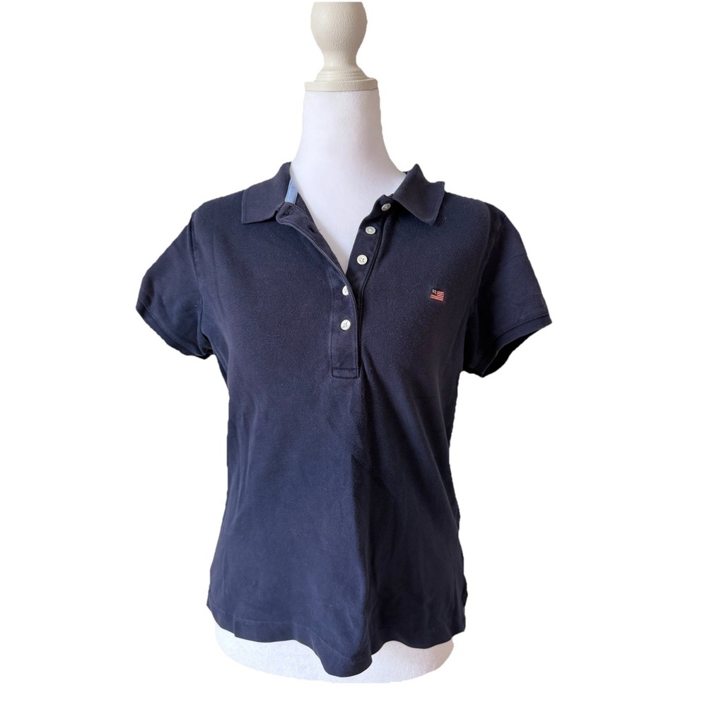 90's Vintage Women's Polo Ralph Lauren Vintage Flag Polo- Polo Jeans Large